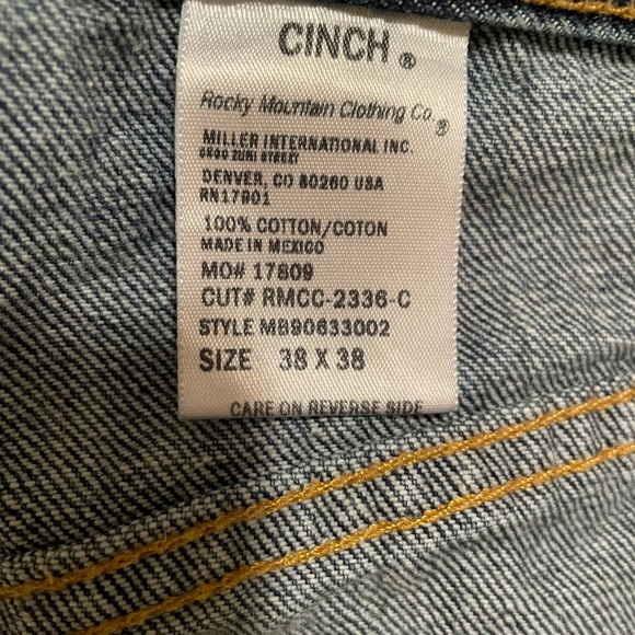 Cinch Jeans Mens Black Label Cinch Jeans 38x38 Poshmark